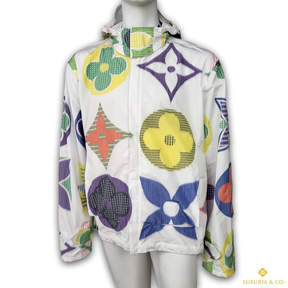 New Authentic Louis Vuitton Multicolor Monogram Windbreaker